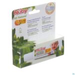 Packshot Nuby Citroganix Tand- en tandvleesgel + vingertandenborsteltje – 15g - 4m+
