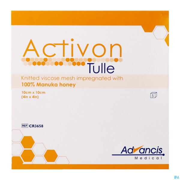 Packshot Activon Tulle Verband N/adh 10x10cm 5