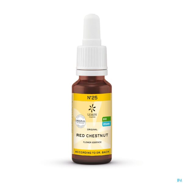 Packshot Bachbloesem Bio N°25 Red Chestnut 20ml