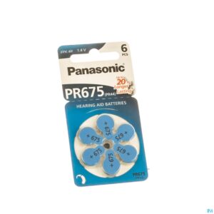 Packshot Panasonic Batterij Oorapparaat Pr 675h 6