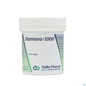 Packshot Damiana-1000 V-caps 60 Deba