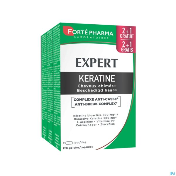 Packshot Expert Keratine Caps 120 2+1 Gratis