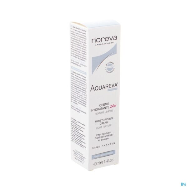 Packshot Aquareva Creme Hydra 24u Textuur Licht Tube 40ml