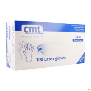 Packshot Cmt Handschoenen Latex Wit Pf l 100