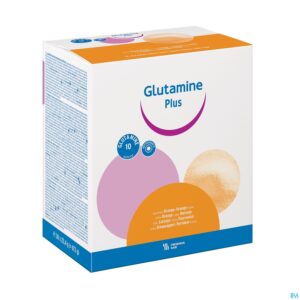 Packshot Glutamine Plus 22,4g Orange/sinaas