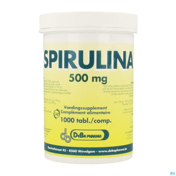 Packshot Spirulina Comp 1000x500mg Deba