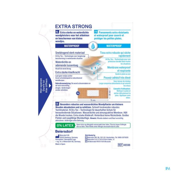 Packshot Hansaplast Extra Strong Waterproof Strips 16