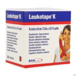Packshot Leukotape K Kleefwindel Elast Rood 5,0cmx5m 1