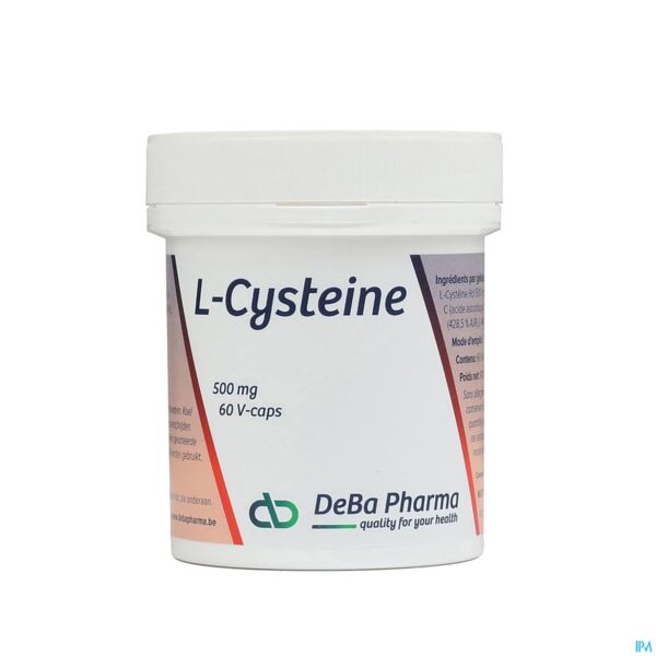Packshot l-cysteine 500mg + Vit C-b6 V-caps 60 Deba