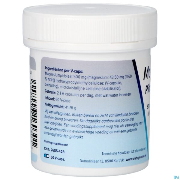 Packshot Magnesiumpidolaat V-caps 60x500mg Deba