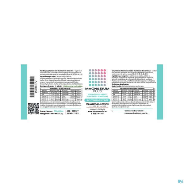 Lifestyle_image Magnesium Plus Comp 30 Pharmanutrics