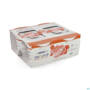 Packshot Resource Dessert Gourmand Aardbei 4x125g 12311130