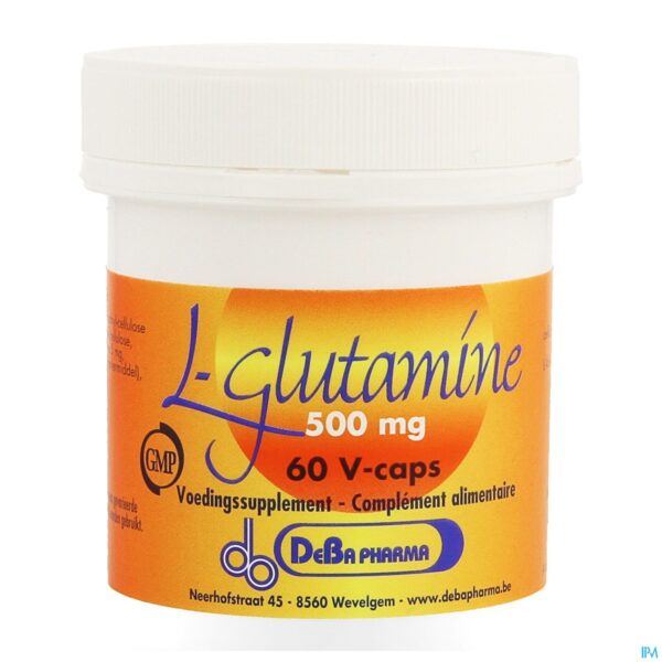 Packshot l-glutamine Caps 60x500mg Deba