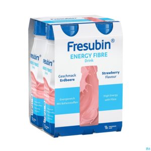 Packshot Fresubin Energy Fibre Drink 200ml Fraise/aardbei