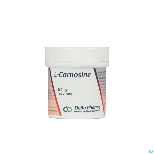 Packshot l-carnosine Caps 60x250mg Deba