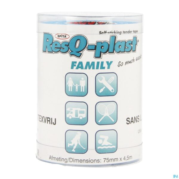 Packshot Resq-plast Family 4,5mx75mm Turquoise 1