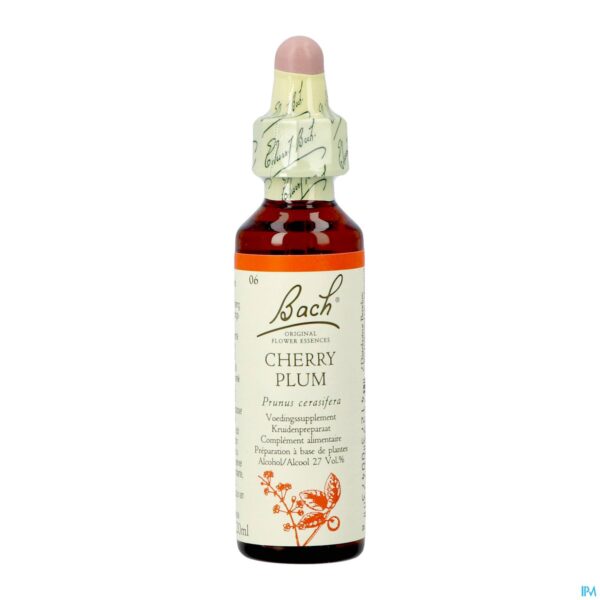 Packshot Bach Flower Remedie 06 Cherry Plum 20ml Packshot Bach Flower Remedie 06 Cherry Plum 20ml