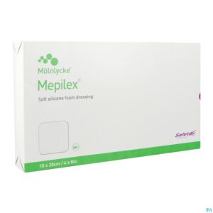 Packshot Mepilex Schuimverb Sil Abs Ster 10x20cm 5 294200