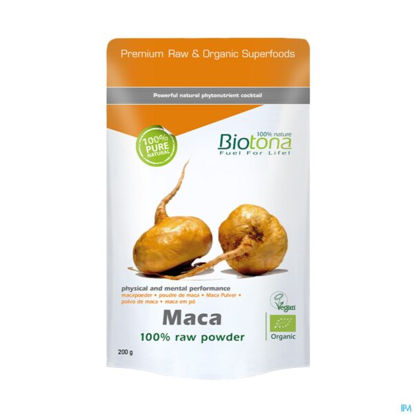 Packshot Biotona Maca Raw Powder 200g Packshot Biotona Maca Raw Powder 200g
