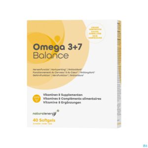 Packshot Natural Energy Omega 3+7 Balance Caps 40