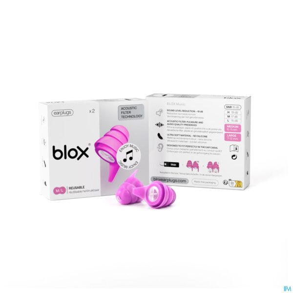 Packshot Blox Music Oordoppen Fluo Roze 1 Paar Packshot Blox Music Oordoppen Fluo Roze 1 Paar