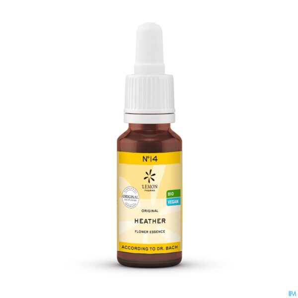 Packshot Bachbloesem Bio N°14 Heather 20ml Packshot Bachbloesem Bio N°14 Heather 20ml