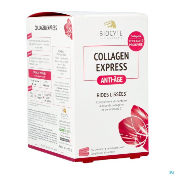 Packshot Biocyte Collagen Express Caps 180