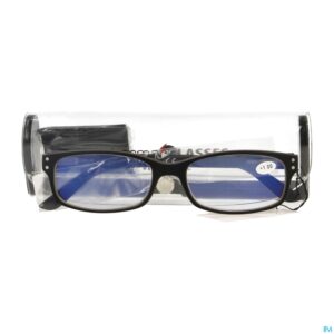 Packshot Pharmaglasses Visionblue Pc01 Leesbril +1.00 Black