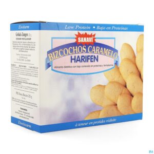 Packshot Sanavi Harifen Koekjes Karamel 125g