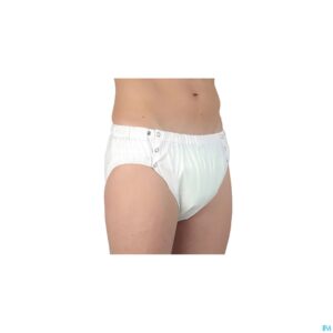 Productshot Suprima 1312 Slip Pvc Breed Drukknopen Wit M