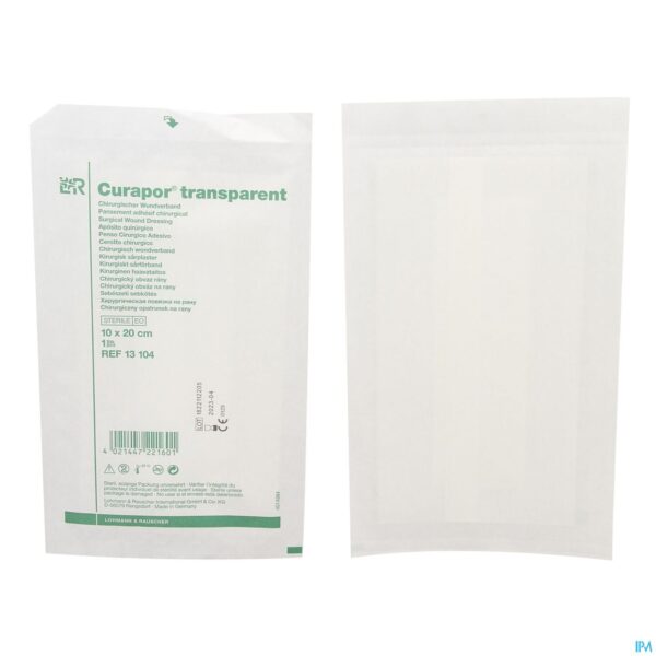 Productshot Curapor Transparant Steriel 10cmx20cm 25 13104