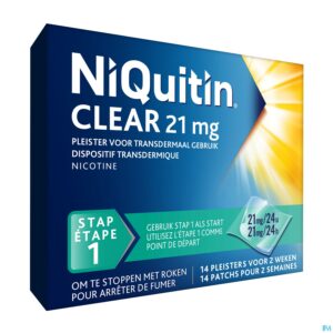 Packshot Niquitin Clear Patches 14 X 21mg