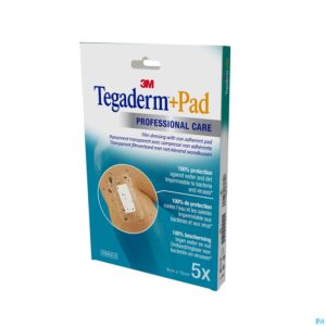 Packshot Tegaderm + Pad 3m Transp Steril 9cmx15cm 5 3589p