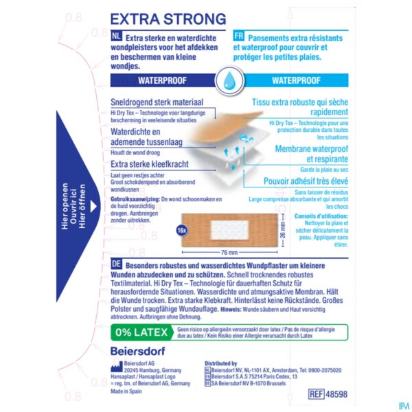 Packshot Hansaplast Extra Strong Waterproof Strips 16