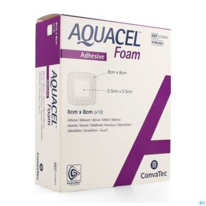 Packshot Aquacel Schuimverb Adh Hydrofiber 8,0x 8,0cm 10