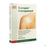 Packshot Curapor Transparant Steriel 10cmx 8cm 5 13100
