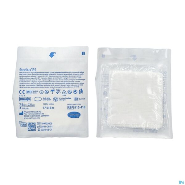 Productshot Hartmann Sterilux Es 7,5x7,5cm 8l. St. 40x3 P/s