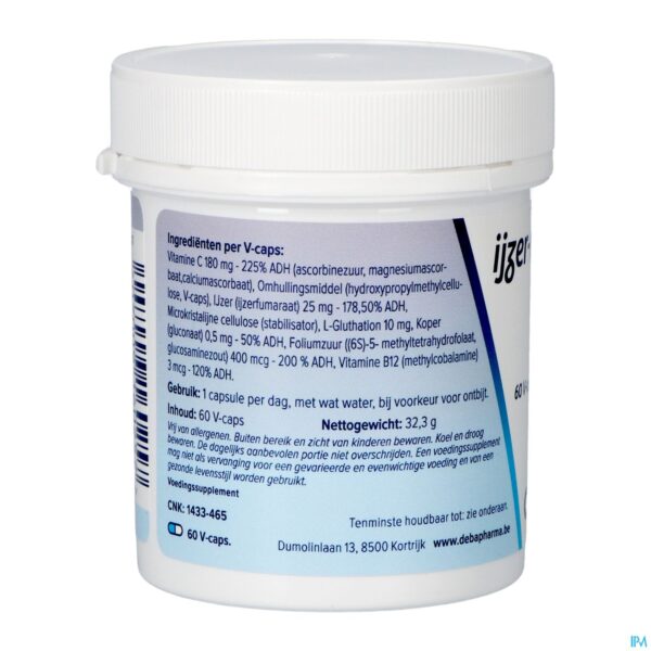 Packshot Ijzer Complex Vegetat. Caps 60x25mg Deba