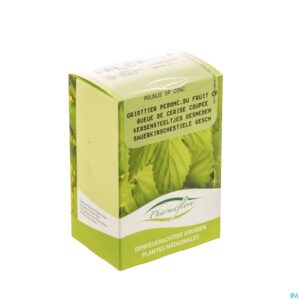 Packshot Kersensteeltje Gesneden Doos 100g Fag