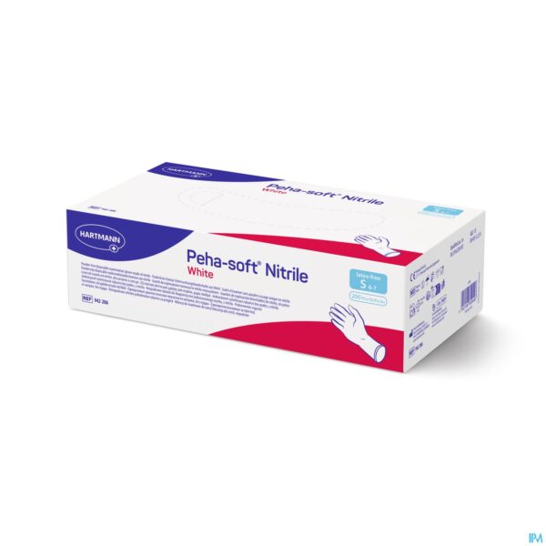 Packshot Peha-soft Nitrile Wit S 200 P/s