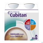Packshot Cubitan Aroma Chocolat Flessen 4x200ml
