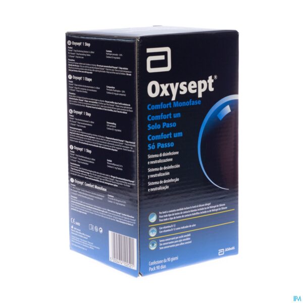 Packshot Oxysept 1 Step 3m 3x300ml+90 Comp + Lenscase