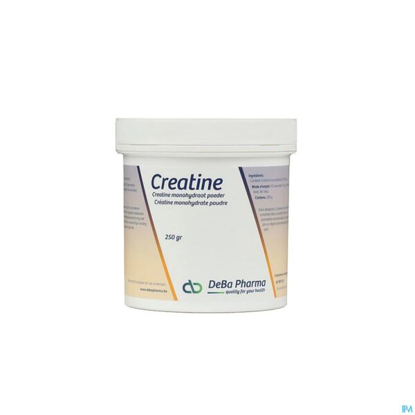 Packshot Creatine Monohydraat Pdr Oplosbaar 250g Deba Packshot Creatine Monohydraat Pdr Oplosbaar 250g Deba