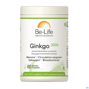 Packshot Gink-go 3000 Be Life Caps 60