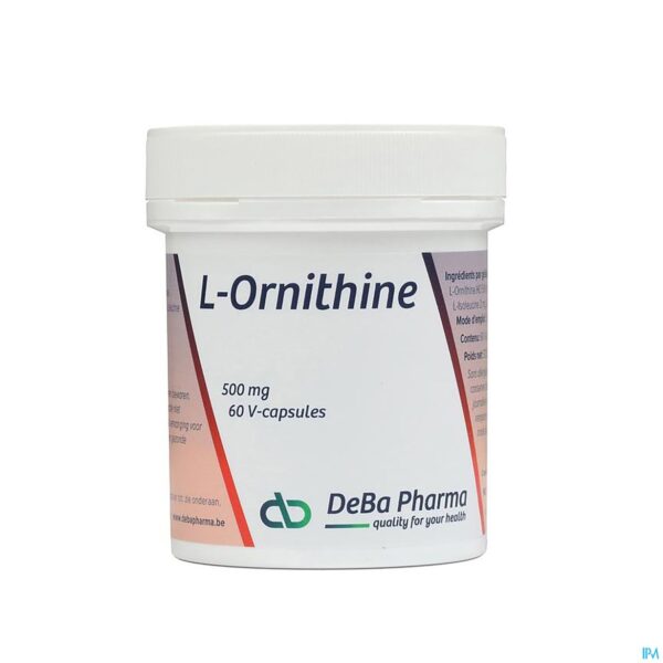 Packshot l-ornithine Caps 60x500mg Deba
