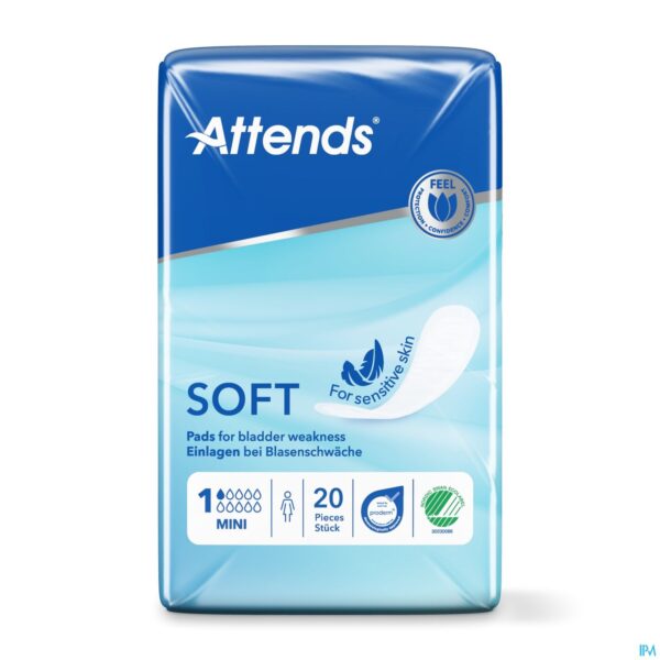 Packshot Attends Soft 1 Mini Inleg Anatom. 1x20 Packshot Attends Soft 1 Mini Inleg Anatom. 1x20