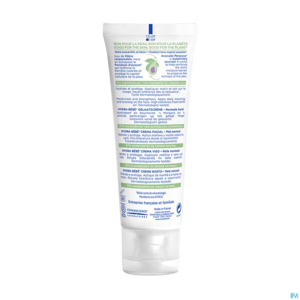 Packshot Mustela Bb Hydra Gelaatscreme Nf Tube 40ml