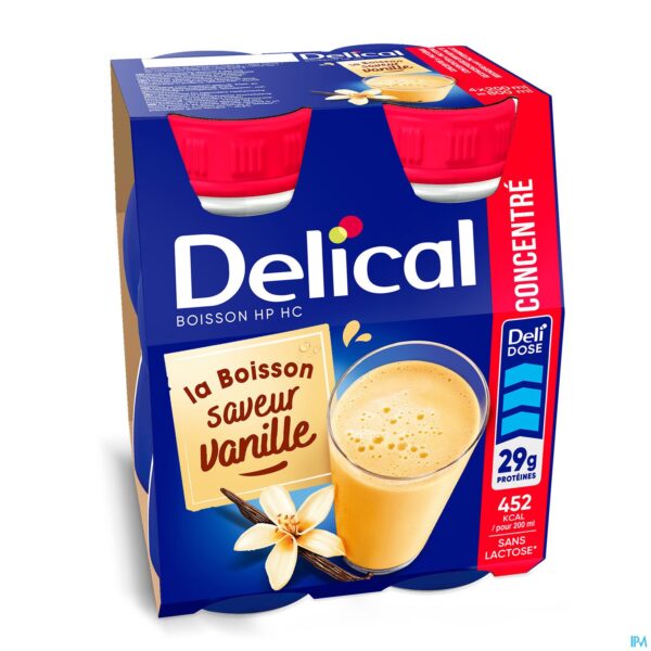Packshot Delical Geconcentr. Vanille 4x200ml Packshot Delical Geconcentr. Vanille 4x200ml