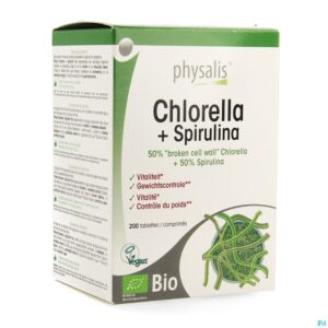 Packshot Physalis Chlorella + Spirulina Bio Comp 200