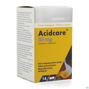Packshot Acidcare 20mg Sandoz Caps Maagsapres 14 X 20mg